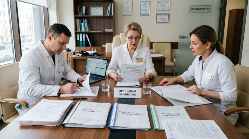 Врачебная комиссия рассматривает медицинские заключения пациентки для оформления показаний к программе суррогатного материнства по Приказу № 803н
